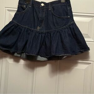 Denim Ruffle Skirt